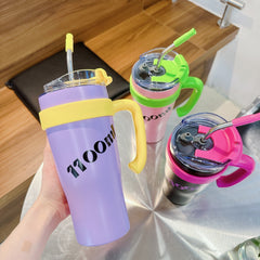 1100ml Large Capacity Vacuum Tumbler with Straw