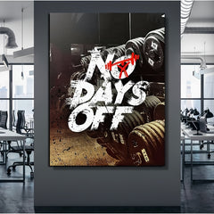 Motivational Gym Poster Frameless Interior Wall Canvas