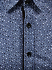 Men s Dot Printed Shirt Regular Fit Long Sleeves Turn Down Collar