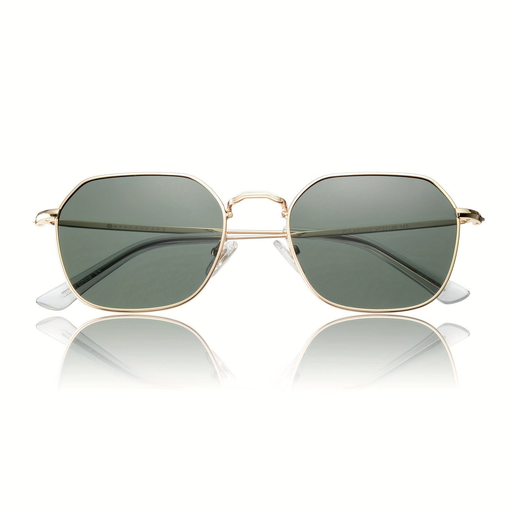 OUWEN Polarized Polygon Sunshade Unisex Small Square Aviator Glasses