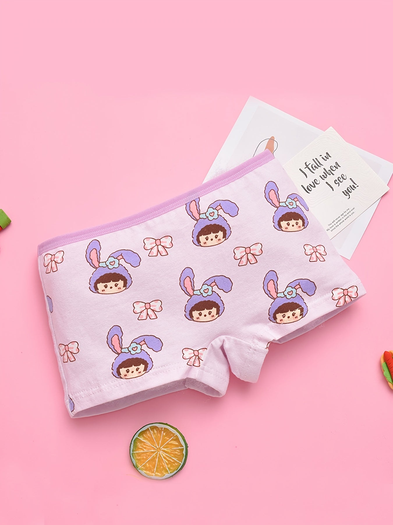 4pcs Girls Unicorn Print Panties Soft Comfortable Underwear