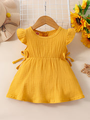 Baby Girls Casual Round Neck Dress Clothes