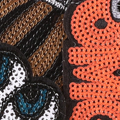 4pcs Sequin Eyes Letter Mix And Match Patches DIY Iron on Model Cloth Stickers