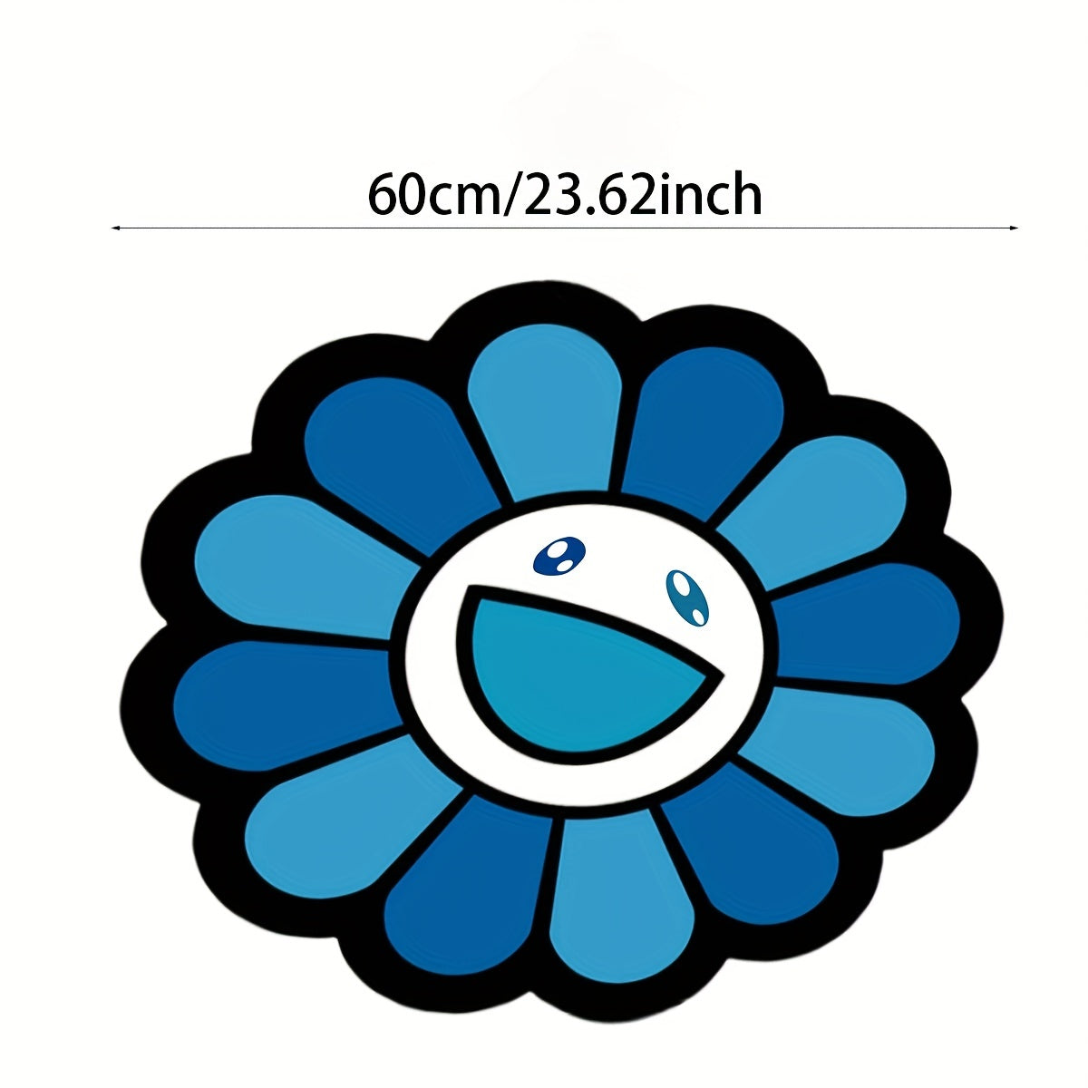 Washable Round Rug Non Slip Sunflower Rug Floor Mat Game Mat