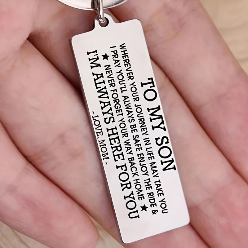 Stainless Steel Keychain Gift for Son From Mom