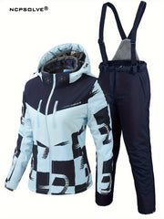 Windproof Ski Set Hooded Jacket & Trouser Women's Activewear