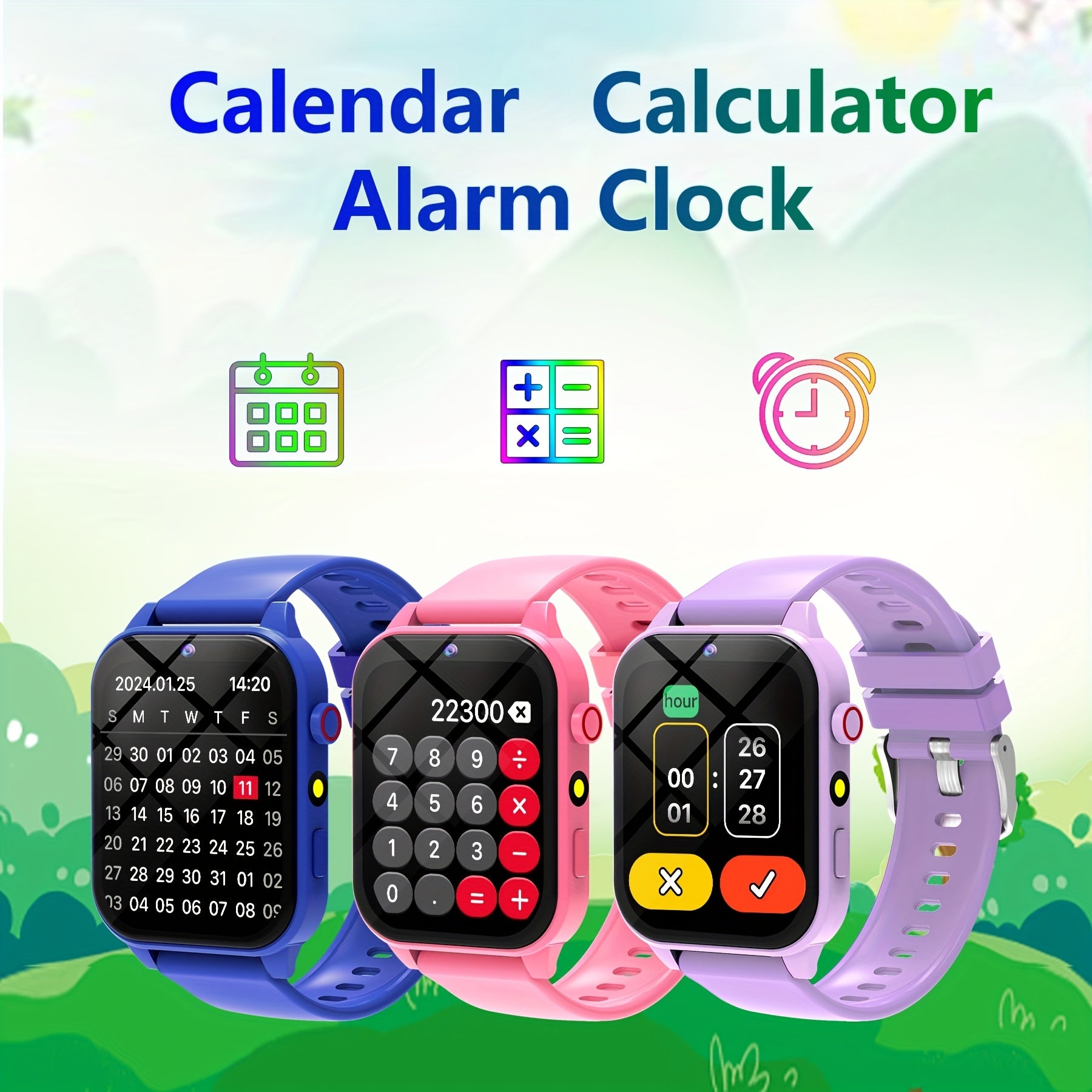 Purple Kids Smartwatch Ages 4-15 Activity Tracker Sleep Monitoring Step