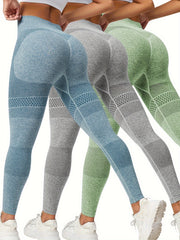 3pcs Seamless High Waist Fitness Leggings Hip Lifting Gym Sports Pants