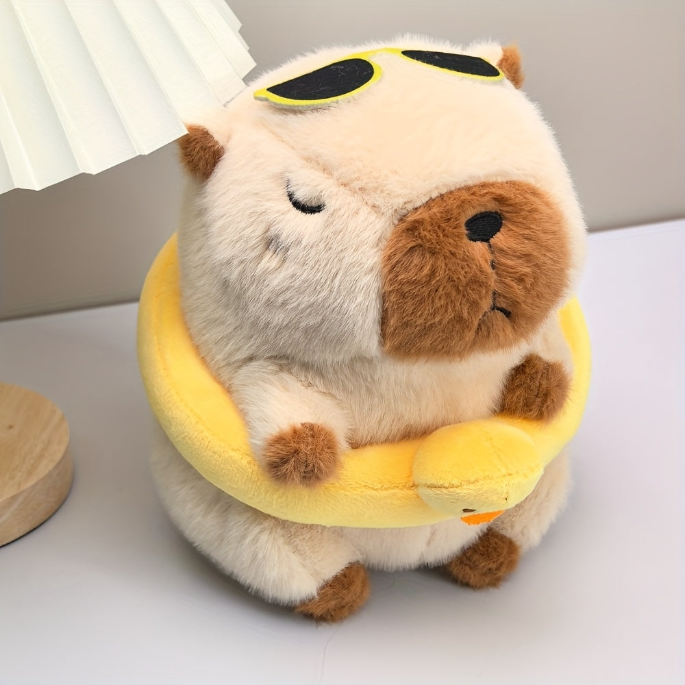 2pcs Capybara Plush Toy with Floral Skirt - Great Holiday Gift