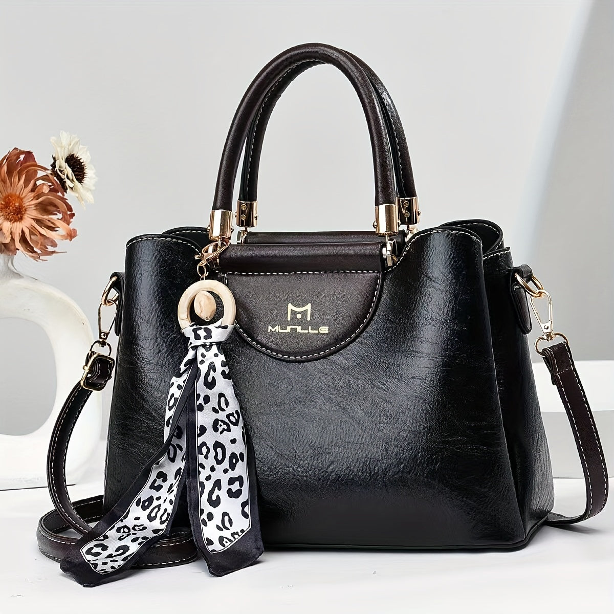 PU Leather Handbag Large Capacity Shoulder Bag
