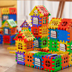 Colorful Large House Building Blocks with Window Creative House Building Toy