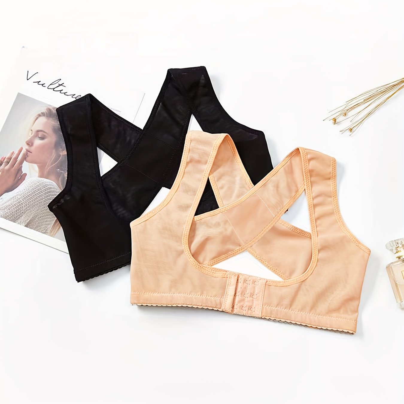 2pcs Posture Corrector Front Buckle Body Shaper Women's Underwear