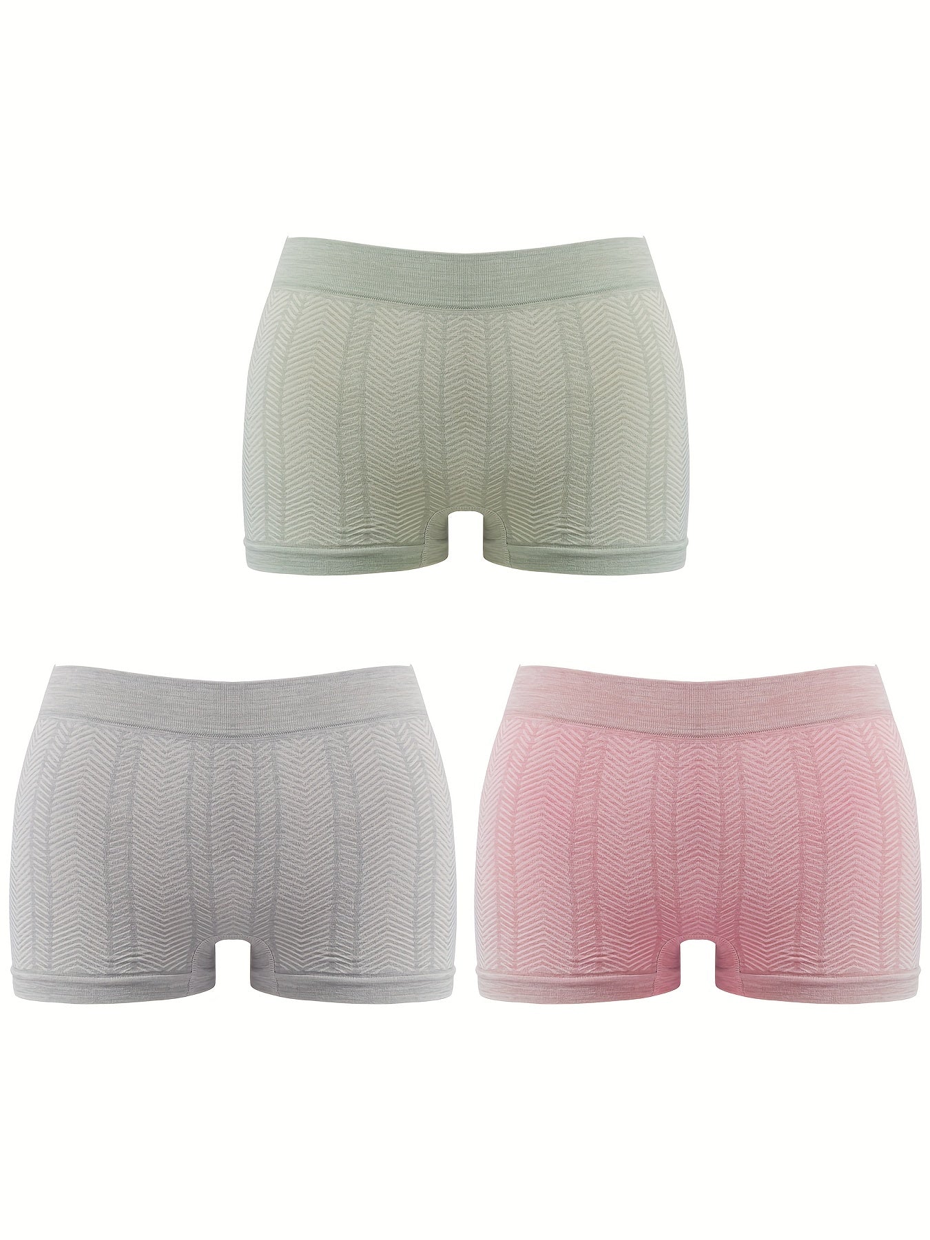 3pcs Seamless Boyshort Panties Soft & Stretch Women's Lingerie
