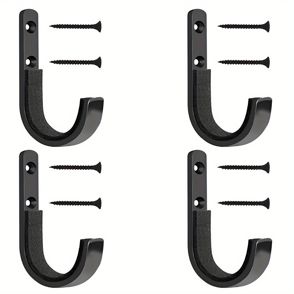 4pcs Stainless Steel Wall Mount Horizontal Mounts With Padding