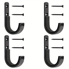 4pcs Stainless Steel Wall Mount Horizontal Mounts With Padding