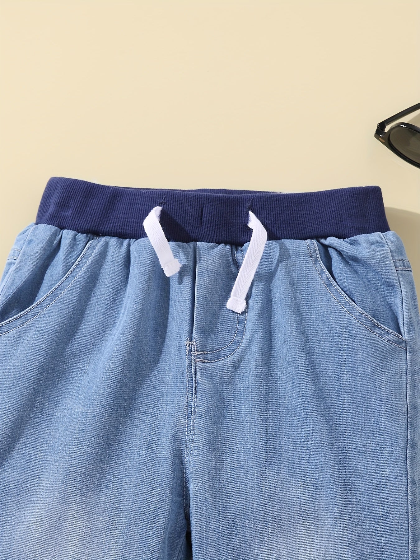 Boys Casual Denim Elastic Waist Jeans for Spring and Autumn