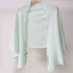 Wool Hollow Out Shawl Wrap Warm Artifact for Women