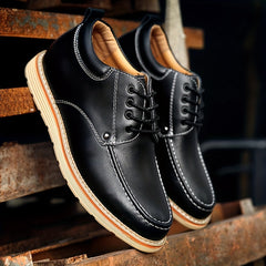 Men's Moc Toe Derby Shoes Lace up Front Casual Shoes