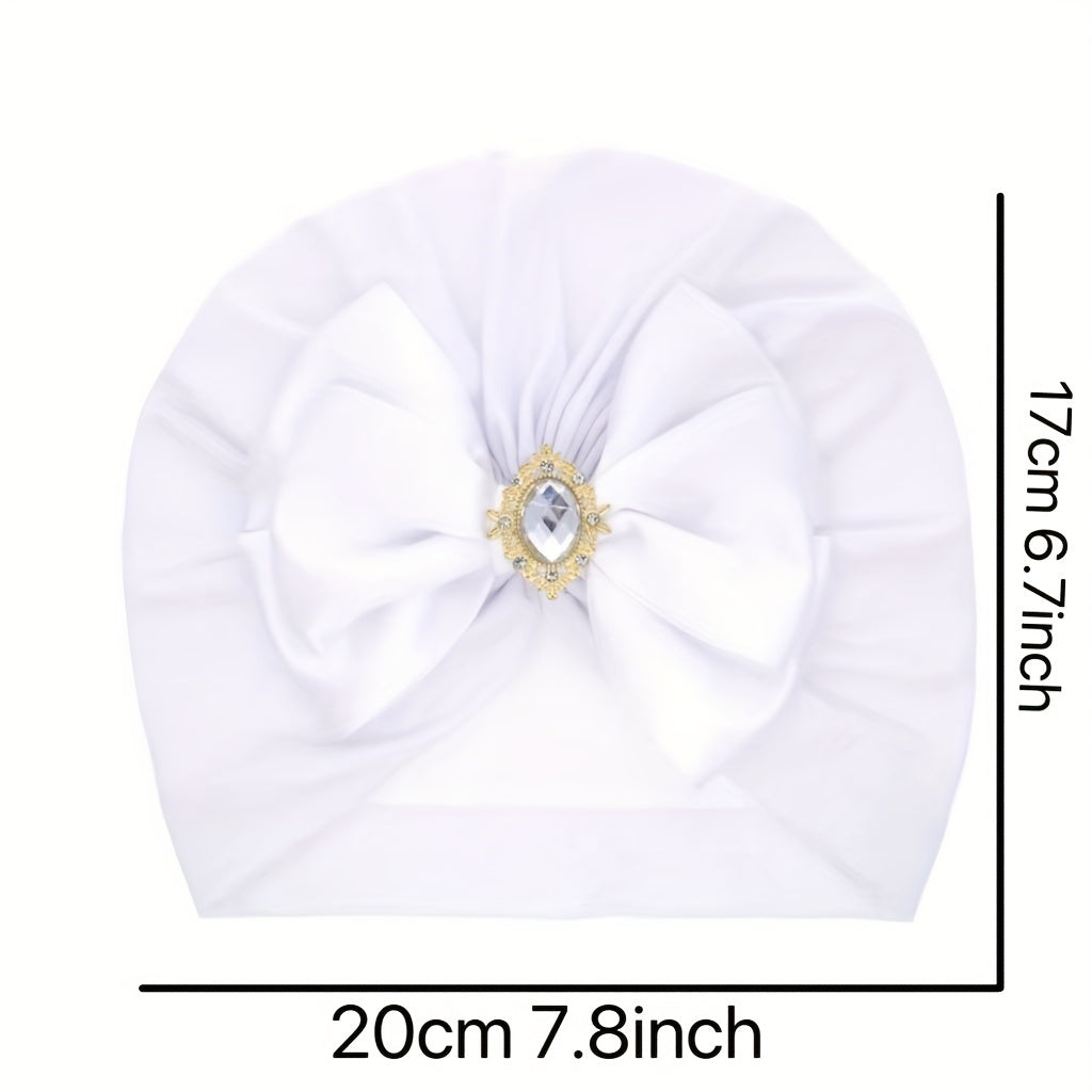 Rhinestone Baby Hat with Big Bow