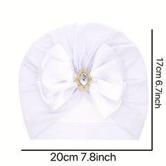 Rhinestone Baby Hat with Big Bow