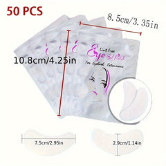 50pcs Under Eye Pads Gel Patches for Eyelash Extensions