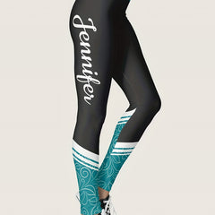 Two Tone Sports Leggings High Stretch Yoga Pants Women's Activewear