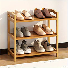 1pc Wooden Shoe Rack Household Doorstep Shoe Cabinet Storage