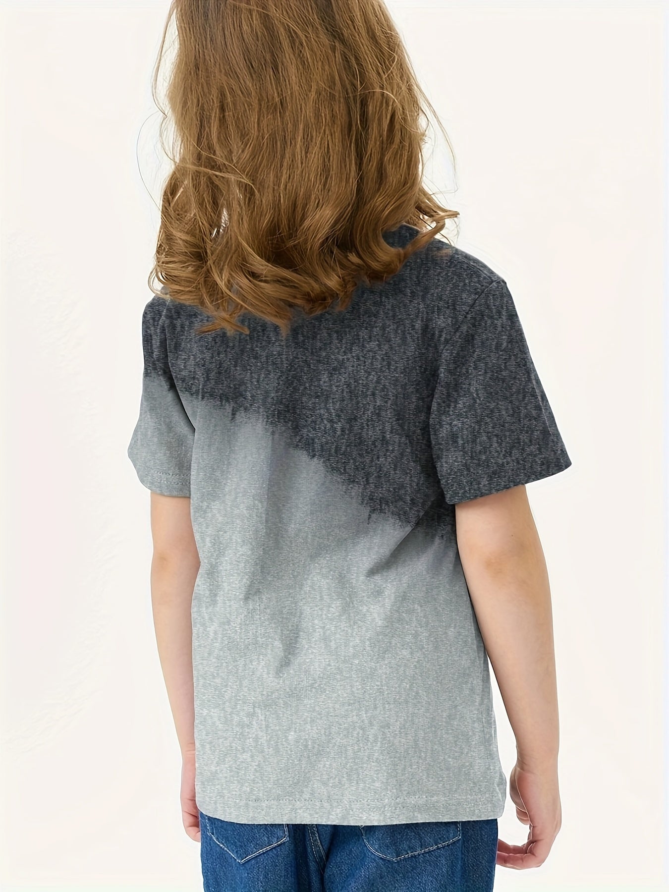 BLESSED Print Heart & Cross Graphic Short Sleeve T shirt For Girls