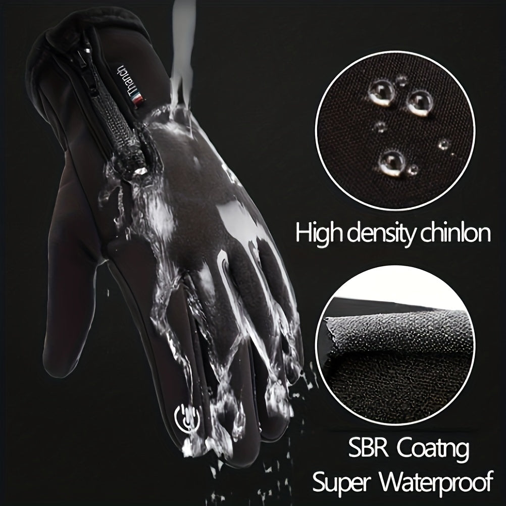 Windproof Waterproof Touch Screen Mittens for Winter Outdoor