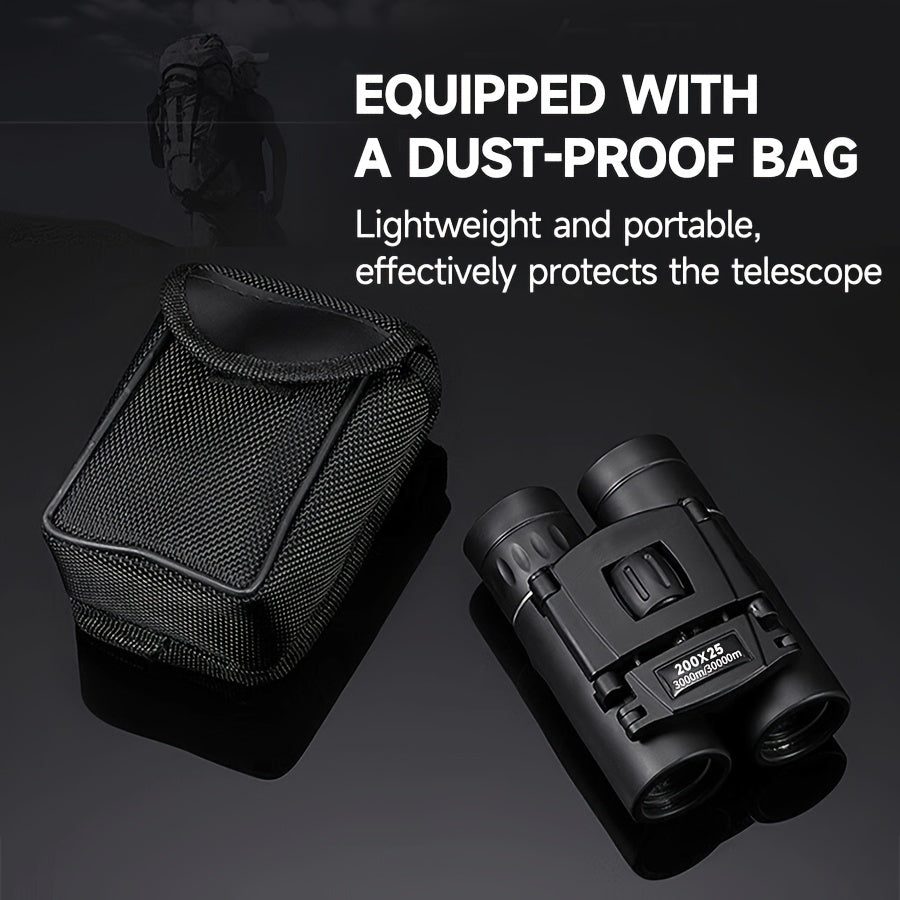 200x25 Powerful Binoculars Portable HD for Camping Hiking
