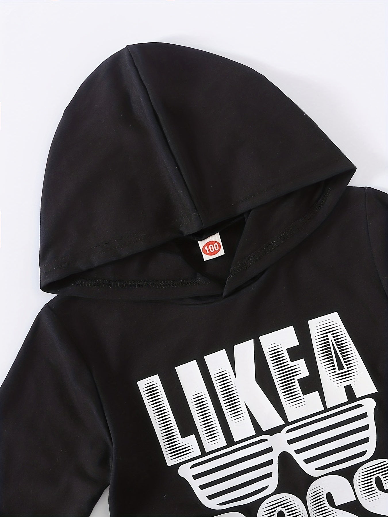 Letter Print Boys Hooded Sweatshirt Spring Fall Kids Clothing