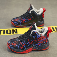 Boys' Warm Plush Lined Basketball Shoes