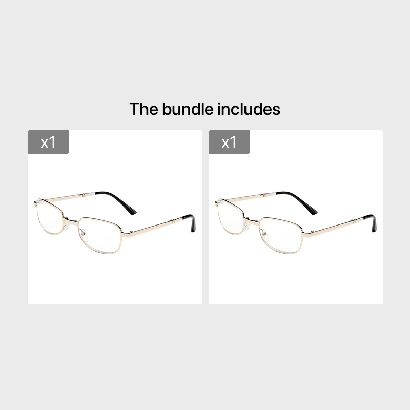 Portable Metal Folding Reading Glasses High Definition Presbyopic Glasses