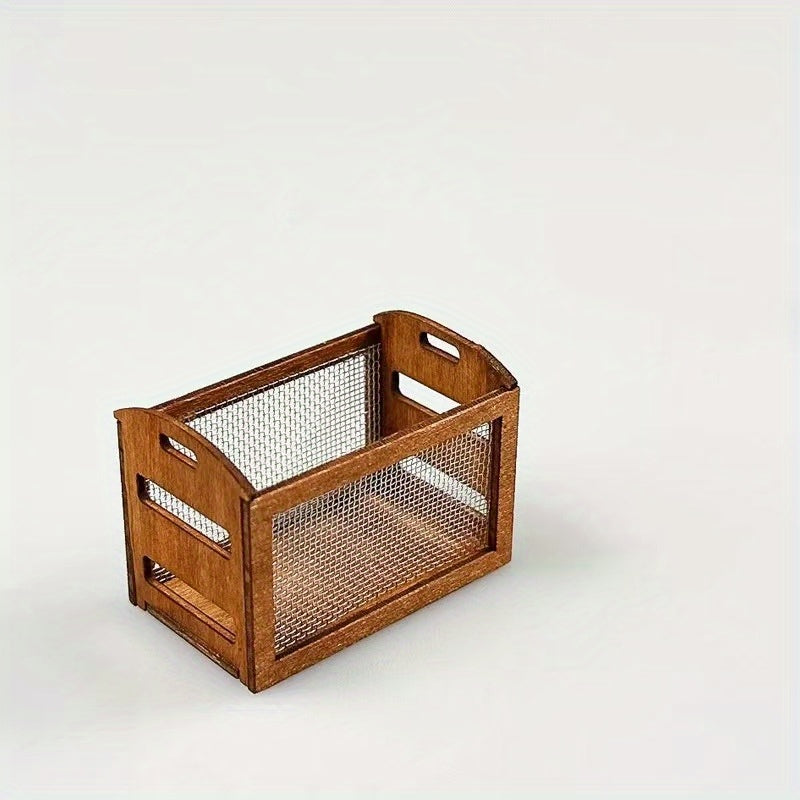 Mini Storage Basket Dollhouse Accessory Mixed Colors
