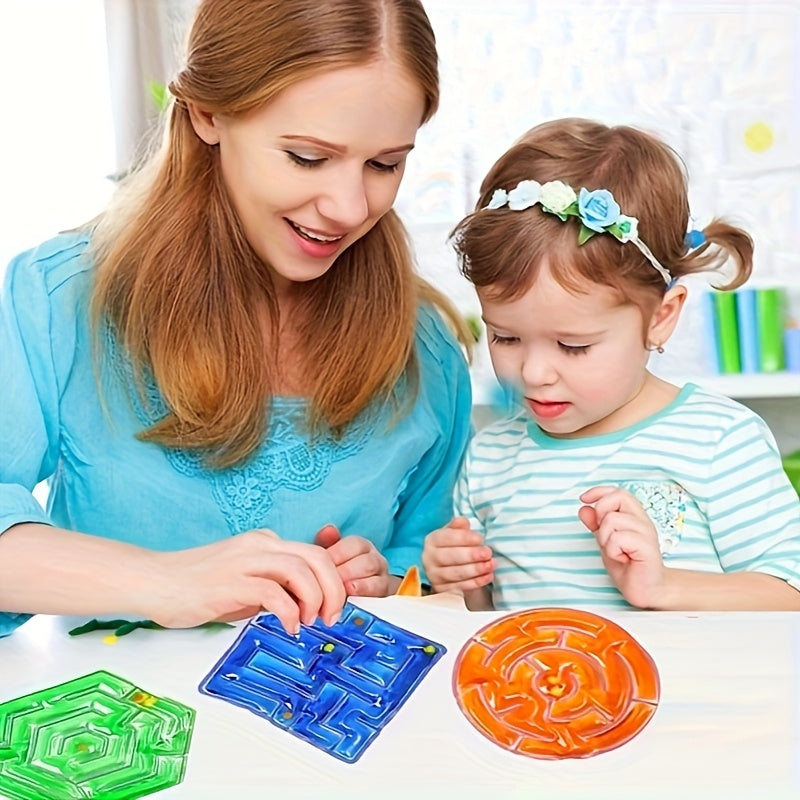 4pcs Colorful PVC Gel Filled Mazes Sensory Toys for Kids