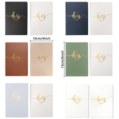 2pcs Vow Books Wedding Bride And Groom 15 X 10 Navy Wedding Supplies