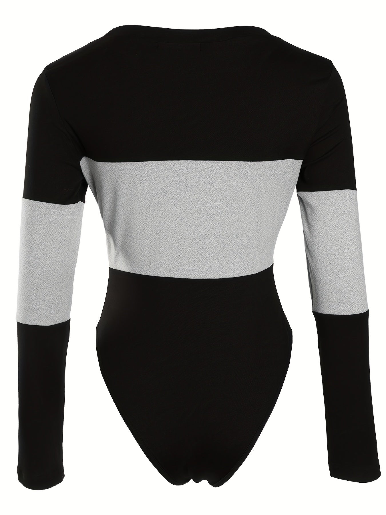 Block Letter Print Bodysuit Long Sleeve Sexy One-Piece