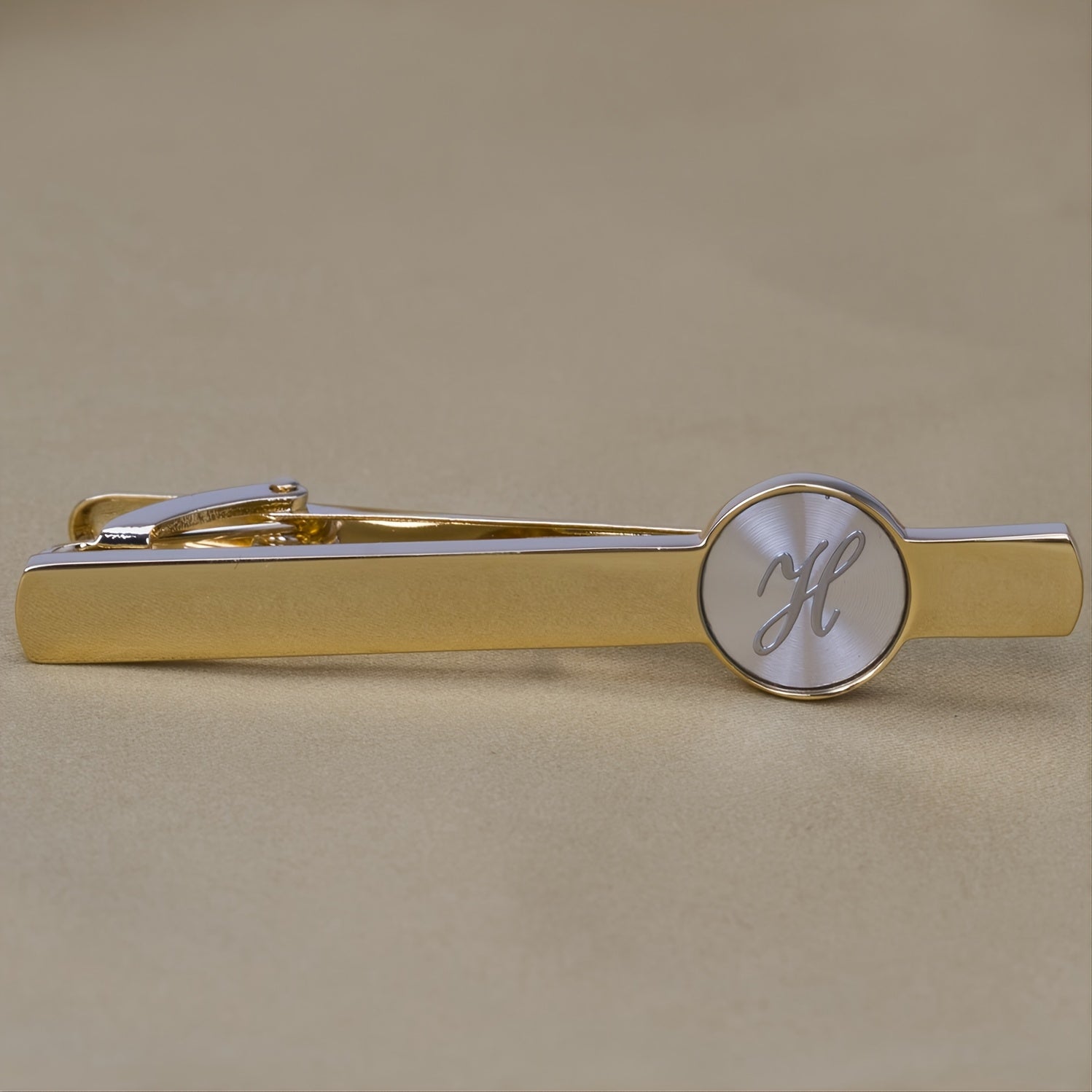 Business Casual Letter Print Copper Tie Clip Gift For Men A N