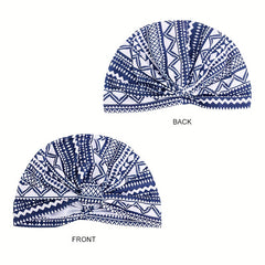Bowknot Boho Turban Cap Head Wrap Head Scarf Elastic Beanie Chemo