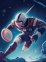 Kid's Cartoon Astronaut Rugby Print 2pcs Pajamas T shirt & Shorts Set