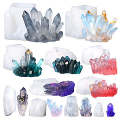 Crystal Cluster Stone Silicone Mold for DIY Jewelry Set