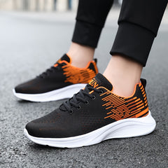 Men's Breathable Running Shoes Comfy Non Slip Lace Up Sneakers