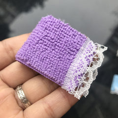 1:12 Doll House Mini Lace Towel Bath Towel Model Bathroom Scene Doll House Decor