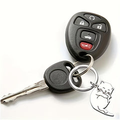 Cat Couple Keychain Pendant Decoration for Car Keys Backpacks Wallets