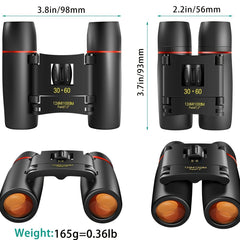 Compact Waterproof Binoculars Lightweight Foldable Small Adults Kids Bird Watchi