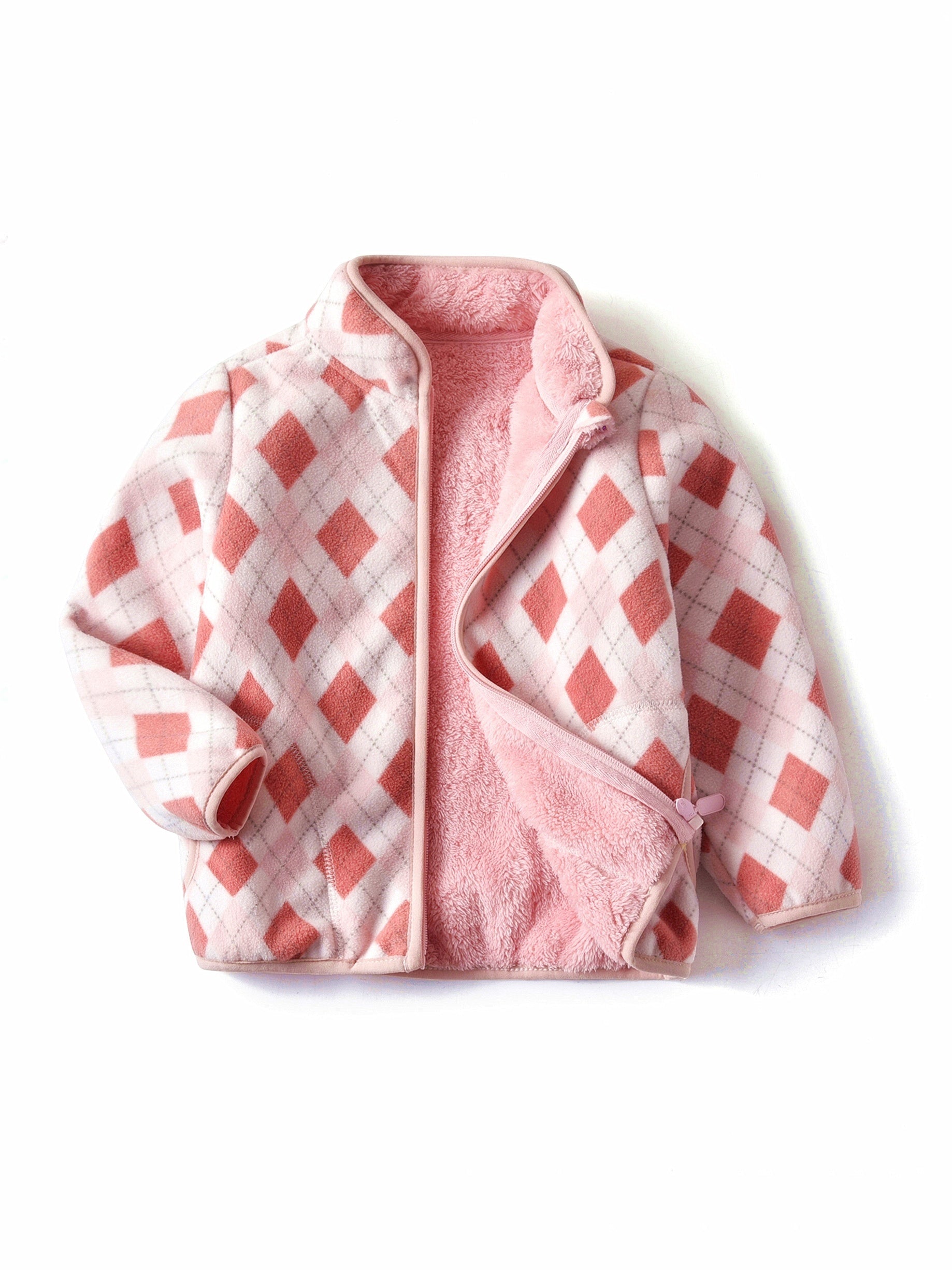 Baby Girls' Leopard Fleece Jacket Warm Coat Winter