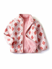 Baby Girls' Leopard Fleece Jacket Warm Coat Winter