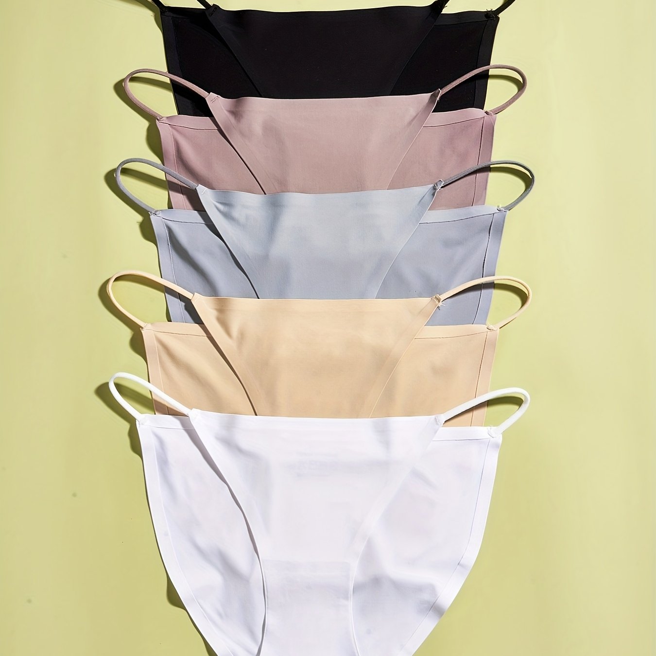 5pcs Seamless Solid Panties Soft & Comfy Lingerie Underwear