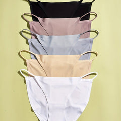 5pcs Seamless Solid Panties Soft & Comfy Lingerie Underwear