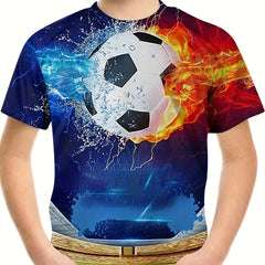 3D Dragon Pattern T shirt For Kids Short Sleeve Top Casual Tee